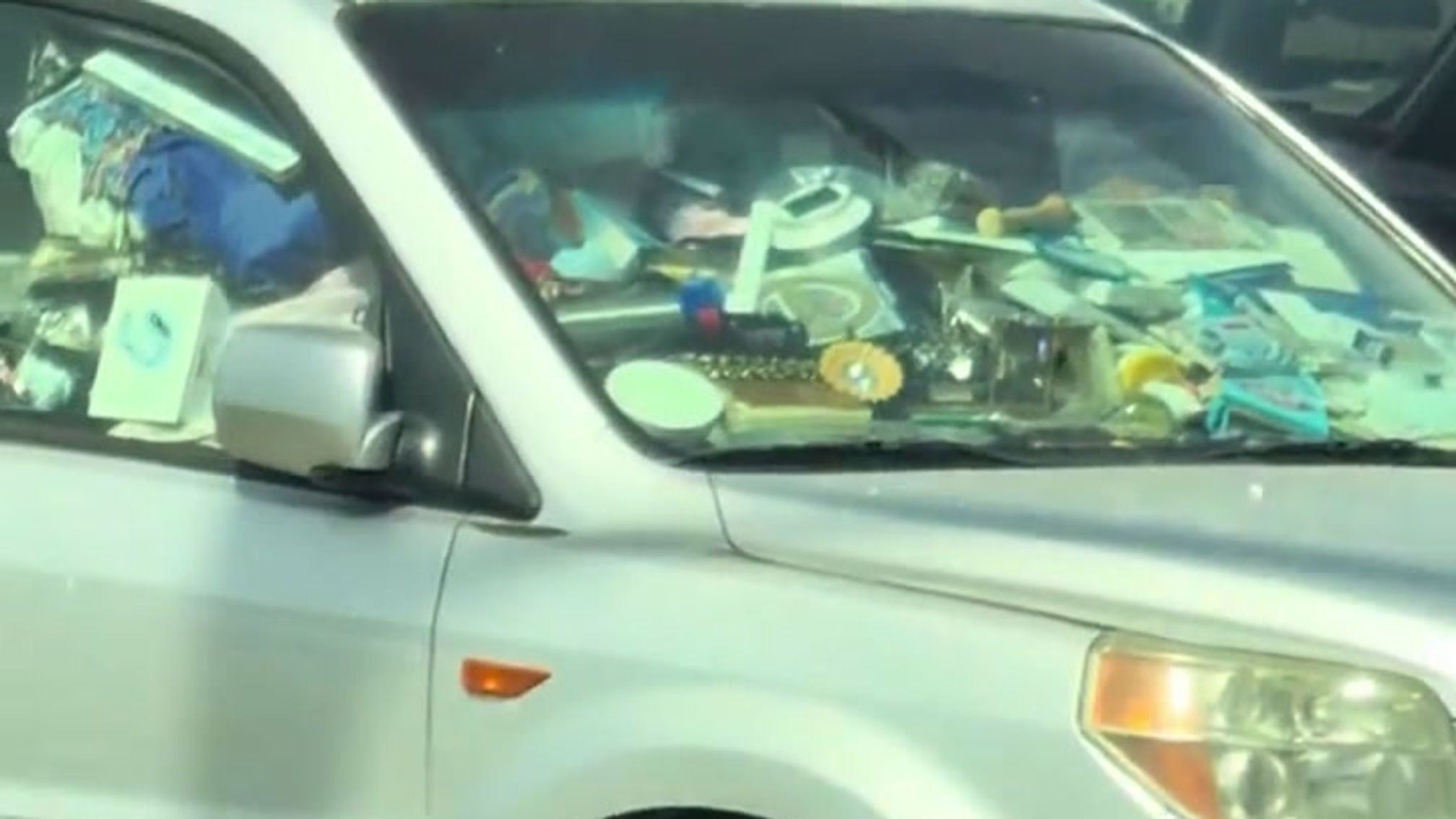 Car full of trash